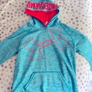 Pink and blue hoodie